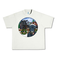 Pistachio Black Angus Cattle and Calf Christmas Urban Heavy Tee - RanaPortraitStore