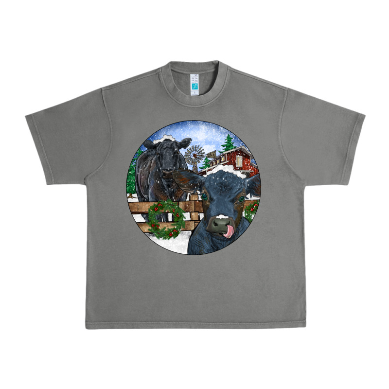 Black Angus Cattle And Calf Christmas Urban Heavy Tee by RanaPortraitStore | Teevron