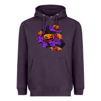 Plum halloween pumpkin patch  1 Heavyweight Hoodie - BundleAndBundleShop