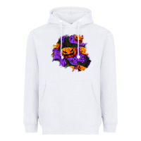 White halloween pumpkin patch  1 Heavyweight Hoodie - BundleAndBundleShop