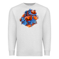 Oatmeal Heather halloween pumpkin patch  5 Premium Sweatshirt - BundleAndBundleShop
