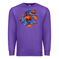 Purple halloween pumpkin patch  5 Premium Sweatshirt - BundleAndBundleShop