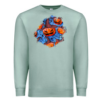 Seafoam halloween pumpkin patch  5 Premium Sweatshirt - BundleAndBundleShop