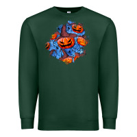 Sports Green halloween pumpkin patch  5 Premium Sweatshirt - BundleAndBundleShop