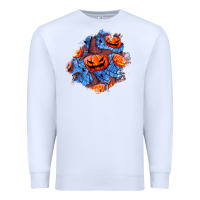 White halloween pumpkin patch  5 Premium Sweatshirt - BundleAndBundleShop