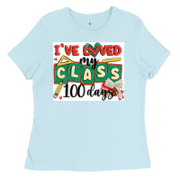Baby Blue i've loved my class 100 days Ladies Tee - MaliasSmallBusiness