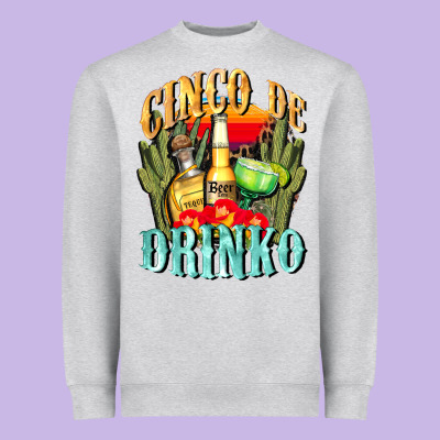 Cinco De Drinko Cinco De Mayo Heavyweight Sweatshirt Designed By Cowgirlartshop