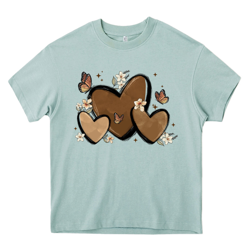 Melanin Hearts Heavy Core Tee by MaliasSmallBusiness | Teevron