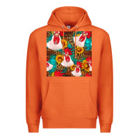 Carrot western  chicken with sunflowers seamless pattern Premium Hoodie - FaDigitalArtStudio