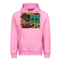Fuchsia Pink blame all on my roots Urban Hoodie - RacoonDesign