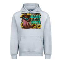 Heather Grey blame all on my roots Urban Hoodie - RacoonDesign
