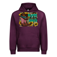 Mauve Wine blame all on my roots Urban Hoodie - RacoonDesign