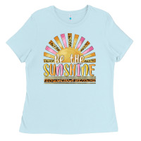 Baby Blue be the sunshine Ladies Tee - MaliasSmallBusiness