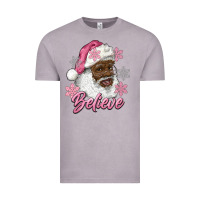 Vintage Zinc pink christmas african american santa believe Vintage Tee - RanaPortraitStore
