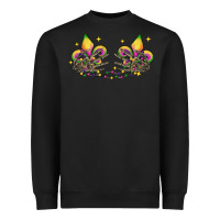 Black skeleton hands mardi gras Heavyweight Sweatshirt - CowGirlArtShop