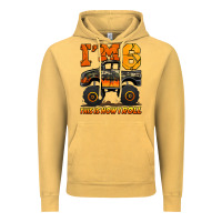 Vintage Mustard i'm six this is how i roll monster truck birthday Vintage Hoodie - Jasminsmagicworld