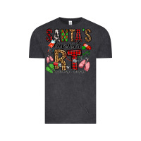 Vintage Black santa's favorite rt respiratory therapist Vintage Tee - Jasminsmagicworld