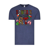 Vintage Denim santa's favorite rt respiratory therapist Vintage Tee - Jasminsmagicworld