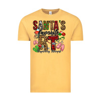 Vintage Mustard santa's favorite rt respiratory therapist Vintage Tee - Jasminsmagicworld