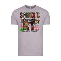 Santa's Favorite Rt Respiratory Therapist Vintage Tee | Teevron