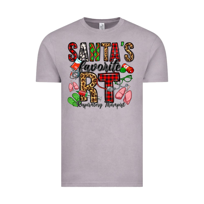 Santa's Favorite Rt Respiratory Therapist Vintage Tee by Jasminsmagicworld | Teevron