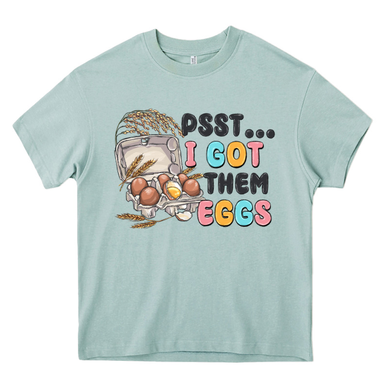 Psst I Got Them Eggs Heavy Core Tee by MaliasSmallBusiness | Teevron