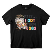 Black psst i got them eggs Heavy Core Tee - MaliasSmallBusiness