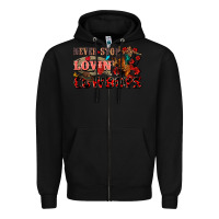 Black Never stop lovin cowboys Zipper Hoodie - FaDigitalArtStudio