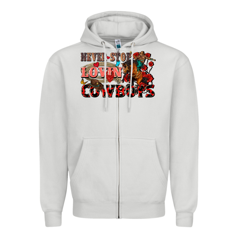 Never Stop Lovin Cowboys Zipper Hoodie by FaDigitalArtStudio | Teevron