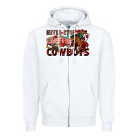 White Never stop lovin cowboys Zipper Hoodie - FaDigitalArtStudio