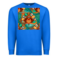 True Royal thanksgiving  turkey seamless pattern Premium Sweatshirt - BundleAndBundleShop