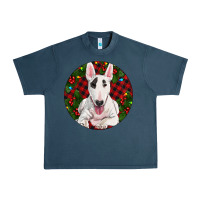 Midnight Navy Christmas Bull Terrier Urban Heavy Tee - RanaPortraitStore