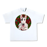 White Christmas Bull Terrier Urban Heavy Tee - RanaPortraitStore