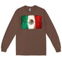 Chestnut Mexican Flag Long Sleeve Tee - texasbilliewilder