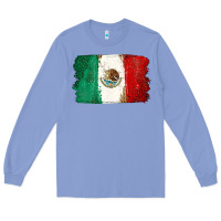 Colony Blue Mexican Flag Long Sleeve Tee - texasbilliewilder