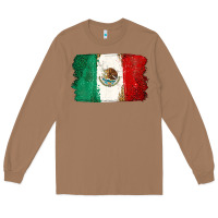 Toasted Coconut Mexican Flag Long Sleeve Tee - texasbilliewilder