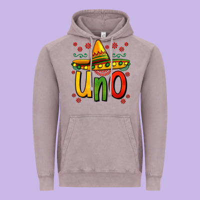 Uno My First Mexican Birthday Vintage Hoodie Designed By Jasminsmagicworld