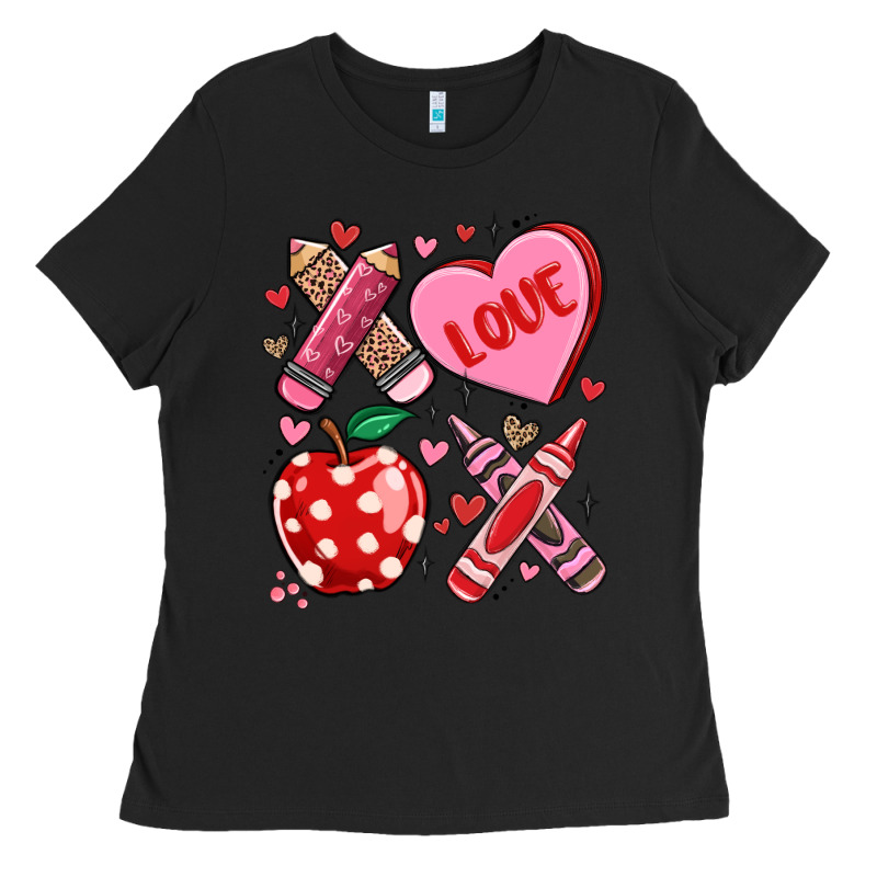 Valentine Xoxo Teacher Ladies Tee by MaliasSmallBusiness | Teevron