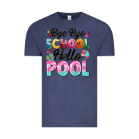 Vintage Denim bye bye school hello pool Vintage Tee - BarkalooDesign
