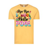 Vintage Mustard bye bye school hello pool Vintage Tee - BarkalooDesign