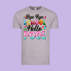 Bye Bye School Hello Pool Vintage Tee Designed By Barkaloodesign