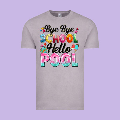 Bye Bye School Hello Pool Vintage Tee Designed By Barkaloodesign