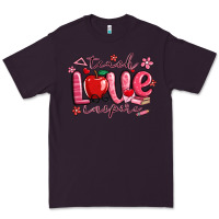 Plum teach love inspire valentines day Premium Tee - MaliasSmallBusiness