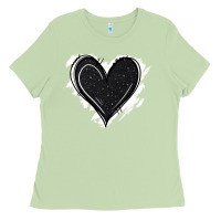 Matcha black glitter heart Ladies Tee - Jasminsmagicworld