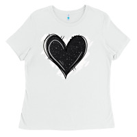 White black glitter heart Ladies Tee - Jasminsmagicworld