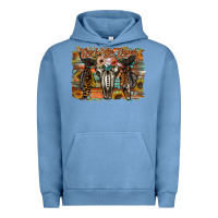 Pigment Pebble Blue cant be tamed Urban Hoodie - RacoonDesign