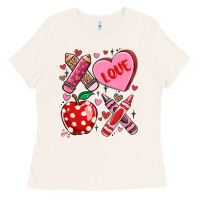 Bone valentine xoxo teacher Ladies Tee - MaliasSmallBusiness