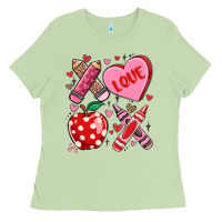 Matcha valentine xoxo teacher Ladies Tee - MaliasSmallBusiness