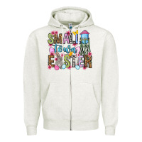Oatmeal Heather Easter Day Small town Easter Zipper Hoodie - OliviaCreatesArt