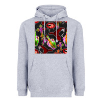 Heather Grey halloween bad witch seamless pattern Heavyweight Hoodie - BundleAndBundleShop